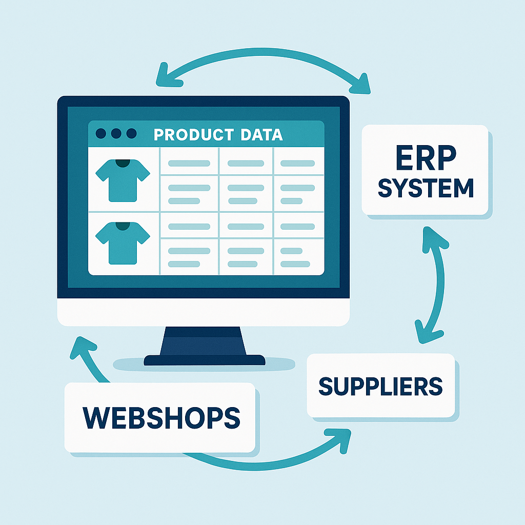 Product data flow illustration