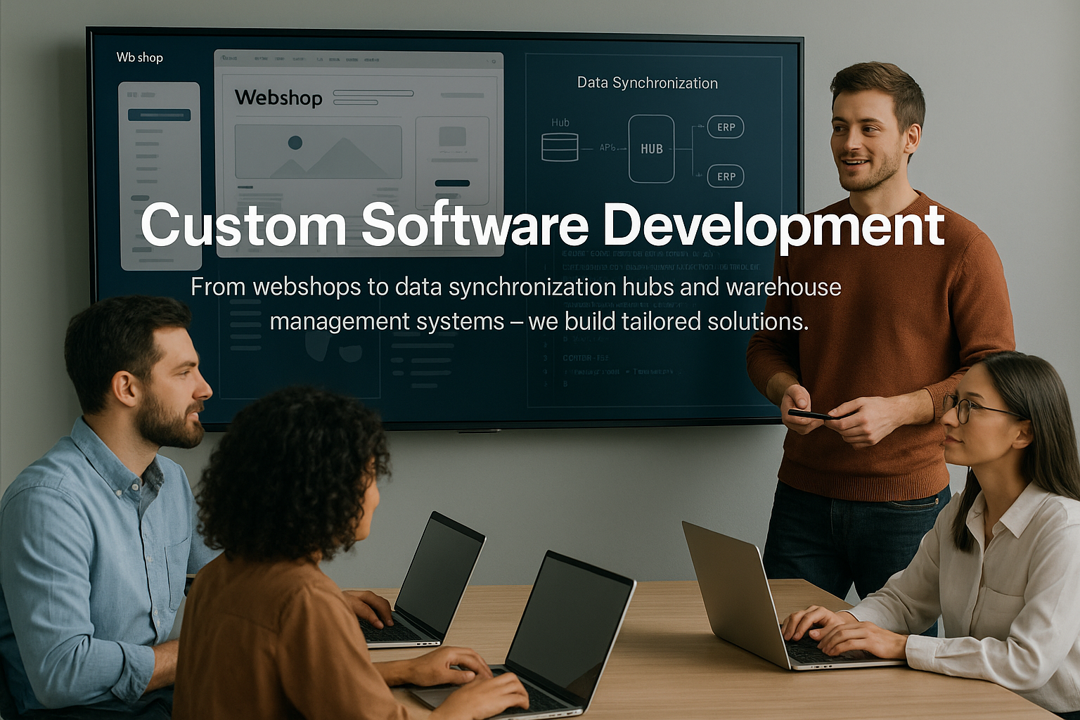 Custom software development team